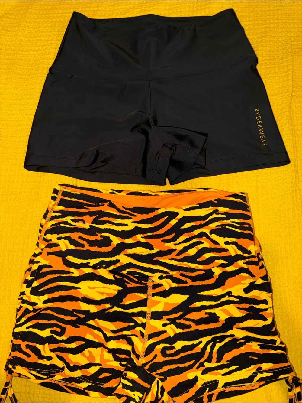 RYDERWEAR- 2 Scrunch bottom shorts